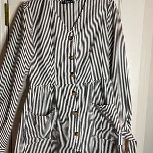 button up striped dress